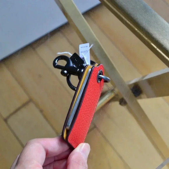 Coach CR381 Bottle Opener Key Fob In Colorblock - Picture 7 of 8